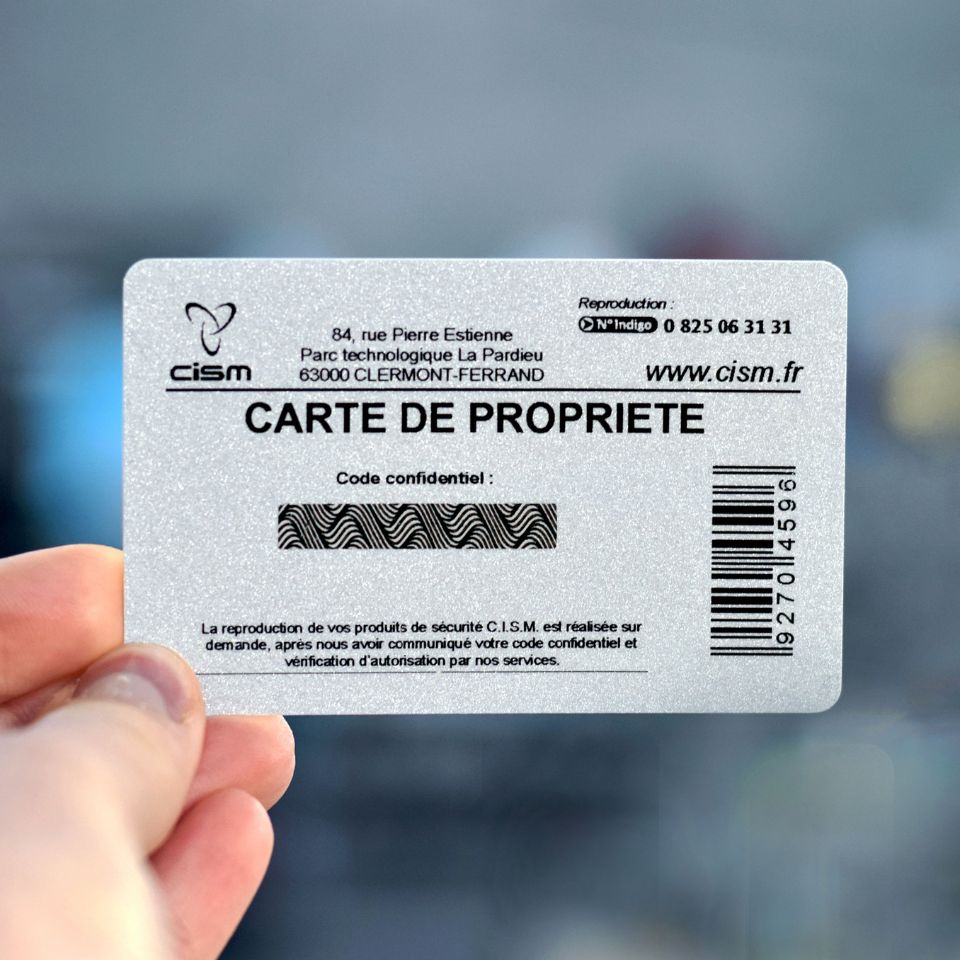 Carte de propriété